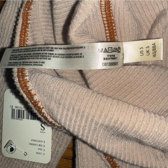 NWT Free People Intimately Hi Hon Thong Bodysuit Contrast Stitch Scoop Neck Sm - Picture 8 of 10